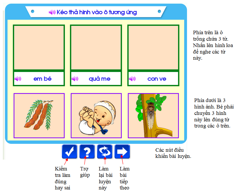 tìm tranh tương ứng với từ