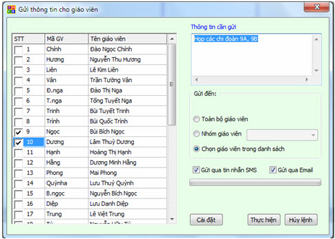 thời khóa biểu TKB Man Viewer dành cho hiệu trưởng