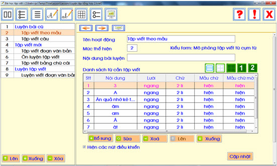 tập viết chữ việt