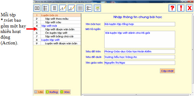tập viết tiểu học