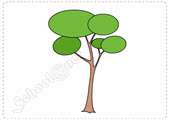 bé mẫu giáo vẽ cây cỏ hoa lá